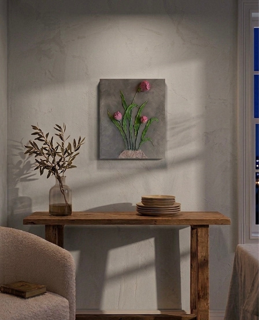 Blush & Basalt Tulips